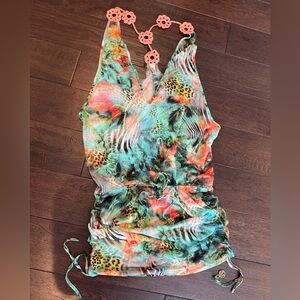 Luli Fama Multicolor Animal Print dress / coverup